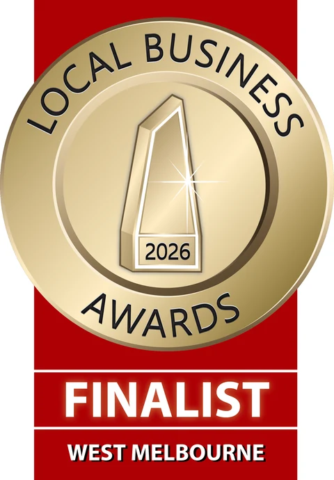 Local Business Awards 2026 finalist badge for West Melbourne
